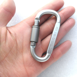 8号D型铝合金登山扣加粗长螺帽登山挂扣 快挂扣 户外多功能8号背包快登山扣挂扣挂钩