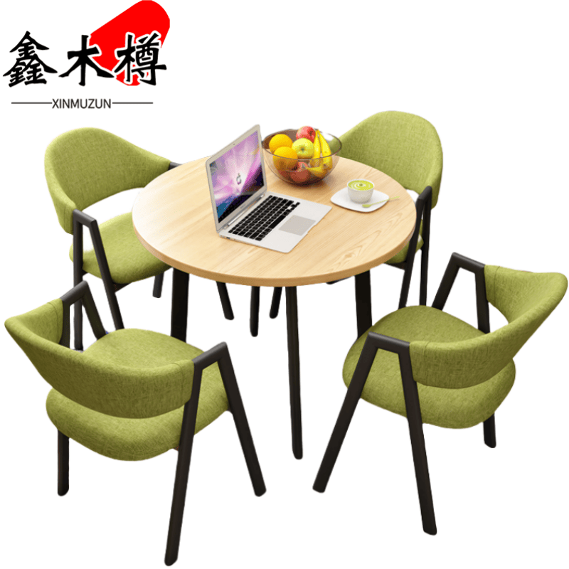 鑫木樽洽谈桌一桌四椅套