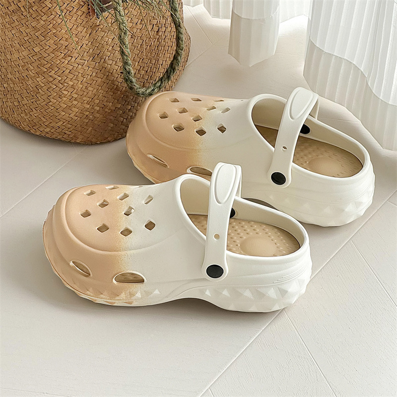 女士5.0踩屎感夏季新款洞洞凉鞋户外沙滩休闲防滑大码花园女拖鞋