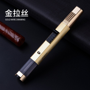中邦JOBON防风充气蓝焰直冲长条打火机创意可视气仓点艾灸雪茄点火枪 ZB323DHJ