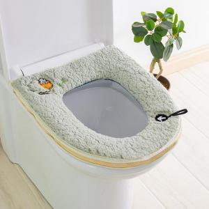 BONJEAN加厚毛绒马桶坐垫贴冬季家用防水马桶套拉链款通用坐便器垫圈