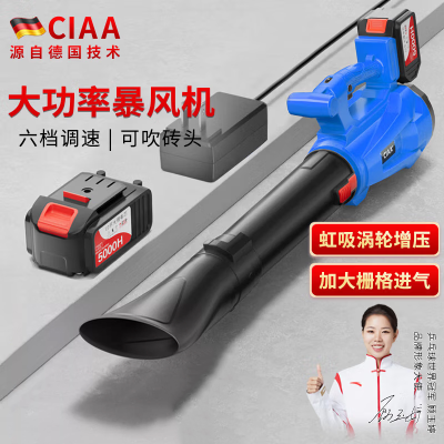 CIAA德国锂电暴风机大功率充电鼓风机手持吹风机强风力除尘电动工具