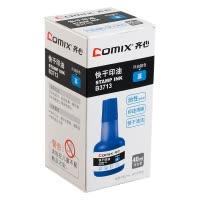 齐心 B3713 快干印油 40ML 蓝 12瓶装