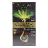 欧莱雅(LOREAL)臻萃精华油染发霜 4.25 罗兰冷棕(植萃精华油 无氨水遮盖白发 花香型)
