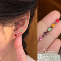 925纯银多巴胺闪亮耳钉女耳环耳饰简约学生礼物ins风气质潮送女朋友老婆情人节七夕生日礼物