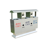 翌嘉YJ4070411 不锈钢分类垃圾箱公共场合环卫果皮箱户外垃圾桶 201不锈钢三分类北京桶