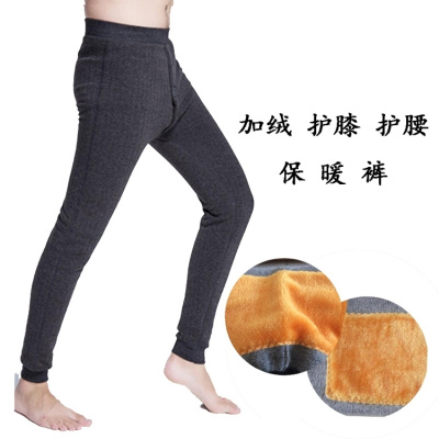 男士保暖裤加绒加厚护膝高腰棉裤男女式内穿打底裤冬季加肥加大