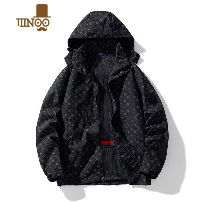 YANXU夹克男休闲痞帅男装上衣韩版潮流宽松褂子潮牌夹克连帽外套