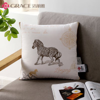 洁丽雅3D精梳棉抱枕被-陌上JLY-YHE428 规格40x40cm 展开100x150cm