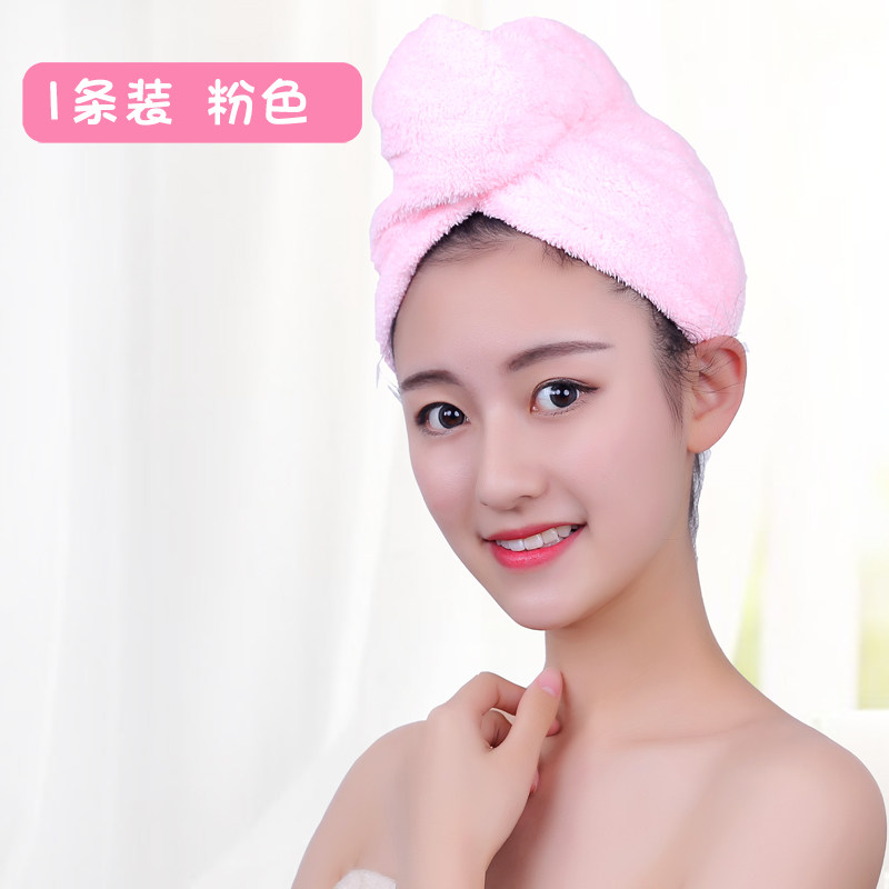 2条装干发帽女吸水速干擦头发毛巾加厚包头巾超可爱浴帽强干发巾 三维工匠 紫色干发帽+蓝色干发帽(2条装)+2个洗脸扑