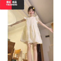 YIBUSHENG小飞袖白色连衣裙女季2024新款小个子高级感看法式初恋甜美