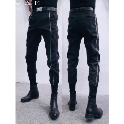 SUNTEK春夏男款休闲裤快手精小伙束腿裤色休闲西裤青年韩版显瘦西裤西裤