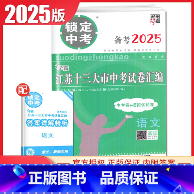 [正版]2025锁定中考2024年江苏十三大市中考试卷汇编 语文 中考卷+模拟优化卷 九年级初三初中学生语文教辅练习卷内