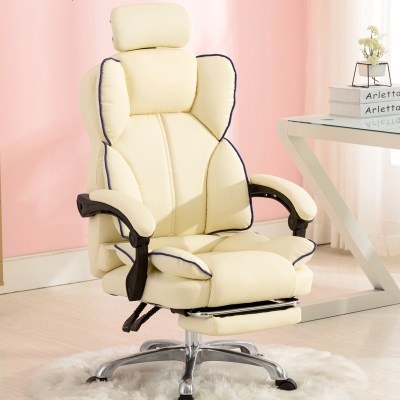 电脑椅家用舒适久坐白色直播椅子主播网红座椅女生高背升降办公椅