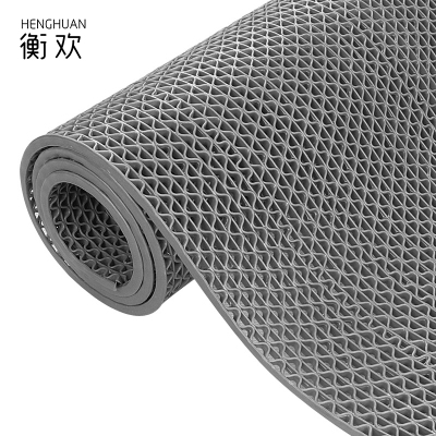 衡欢(HENGHUAN)S型加密加厚升级款防滑地垫RZ-DZ04/米(灰色/1.5m*1.2m*5mm)