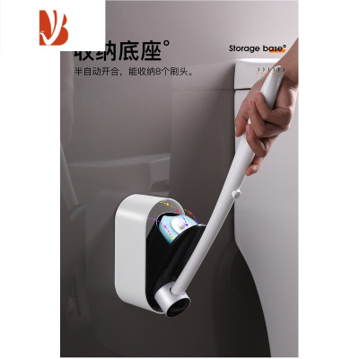 三维工匠马桶刷可溶解无死角可抛马桶刷清洁刷子替换头挂墙式马桶刷