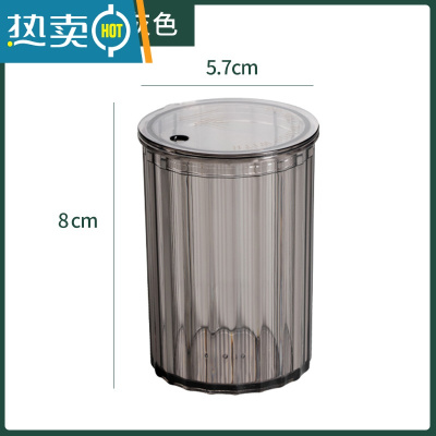 敬平轻奢牙签盒家用客厅创意牙签桶精致网红牙签罐收纳盒高颜值牙签筒 轻奢深灰[单个装]