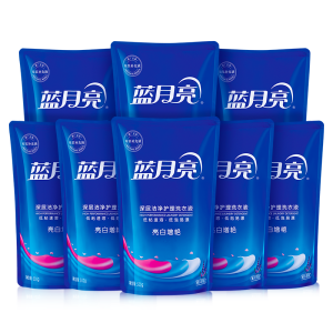 蓝月亮 亮白增艳洗衣液组合500g×8袋套装 薰衣草香 轻松洁净 持久亮丽 温和配方 护衣护色 补充袋装实惠装