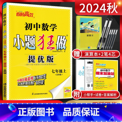 数学 七年级上 [正版]江苏版2024秋恩波教育小题狂做提优版初中数学七年级上册苏科版 初一7年级七上苏教版同步课时作业