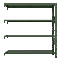 湘渭消防铁锹镐农具摆放架安保装备器材存放架绿色货架存放架中型-副架