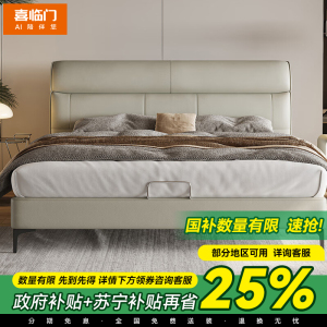 喜临门 - 夜曲pro 现代简约 头层牛皮软床 排骨架双人婚床
