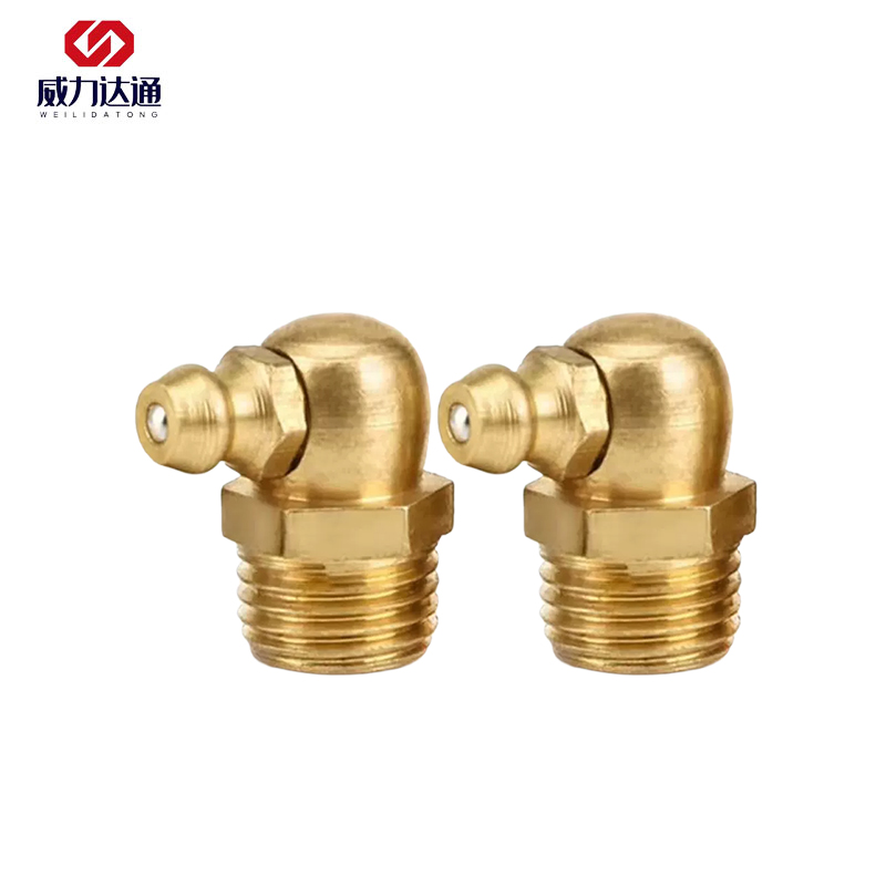 威力达通 铜黄油嘴 M8*1 90度 个