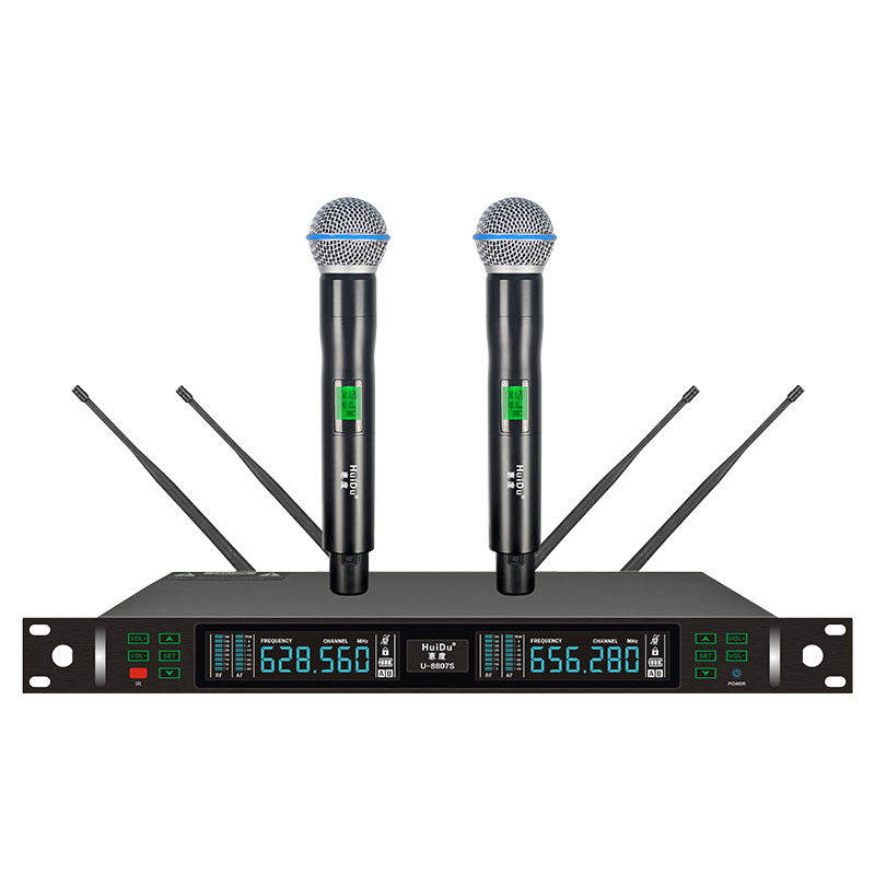 惠度(HuiDu)真分集无线一拖二手持会议话筒U-8807S(销售单位:套)