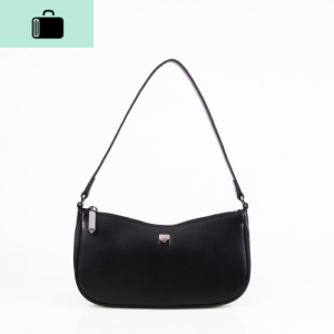 复古腋下包肯豆新款牛皮单肩包女包通勤百搭黑色小众手提包法棍包NEW LAKE 黑色发售女士单肩包 黑色现货发售