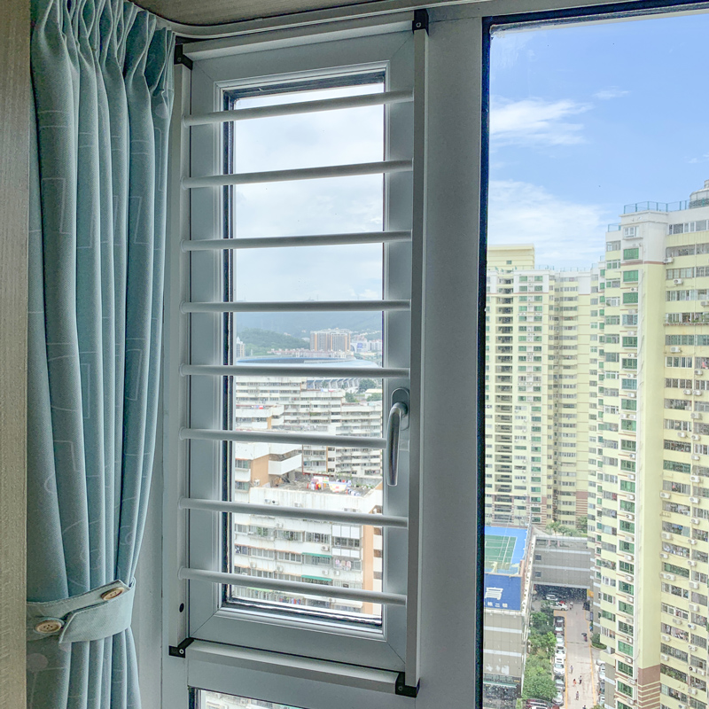 闪电客防盗窗防护栏窗户防护栏窗阳台飘窗免打孔儿童隐形防盗网护网自