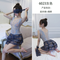 长夜漫漫情趣内衣女式性感透视装镂空连身袜裙网衣套装夜迷离6023