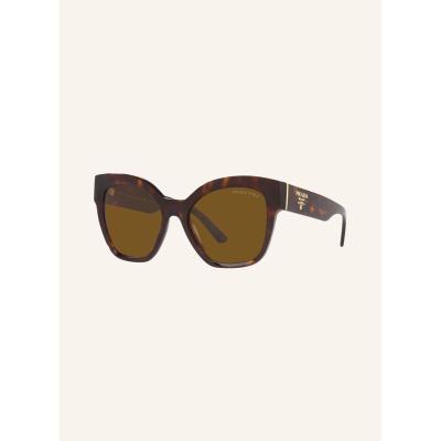 普拉达(PRADA)意大利工艺男士猫眼造型塑料太阳镜滤光镜片刻字眼 1AB09S_-_BLACK/_GREY_MARBLE