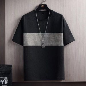 夏季短袖男士韩版宽松时尚潮流拼色个性休闲上衣_411
