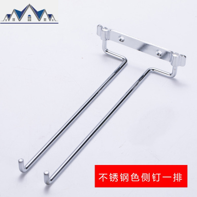 红酒杯架倒家用酒柜高脚杯架子墙面酒架侧装吊杯架不锈钢加粗铜色 三维工匠收纳层架