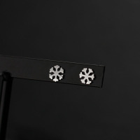 925纯银耳钉女防过敏银饰百搭耳钉简约小巧纯银耳饰养耳洞小雪花送女朋友老婆情人节七夕生日礼物