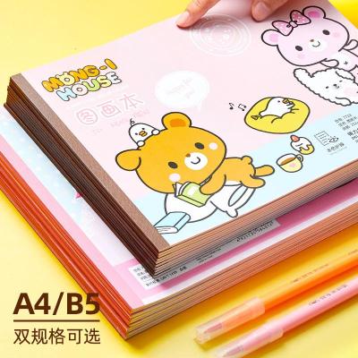 得力（deli）画画本图画本幼儿园儿童绘画本空白绘画画本小学生涂鸦画纸学生用a4大号A4蓝色啵乐乐10本/共200张纸