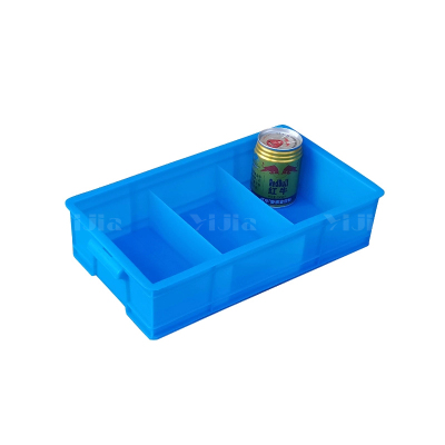 翌嘉YJ4120640 蓝色塑料收纳分格分类螺丝配件多格盒 3分格 353*204*85