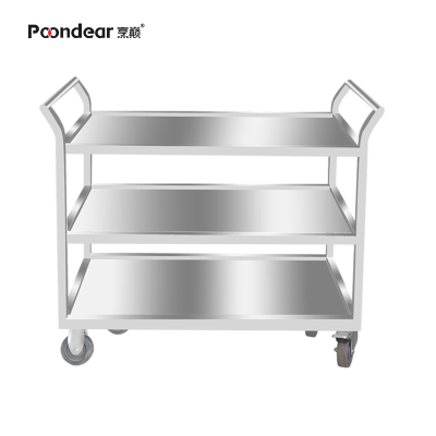 烹巅Poondear 不锈钢三层推车201 0.8mm厚(餐车)