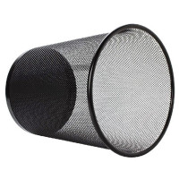 囍诺 金属网状垃圾桶12L无盖大号 办公室垃圾桶客厅铁丝网状纸篓