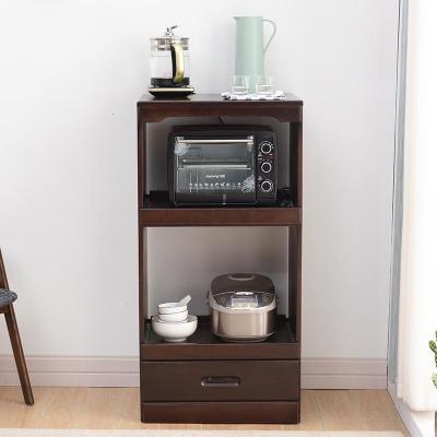 森美人餐边柜实木储物柜北欧餐厅简易碗柜多功能厨房柜微波炉柜子茶水柜