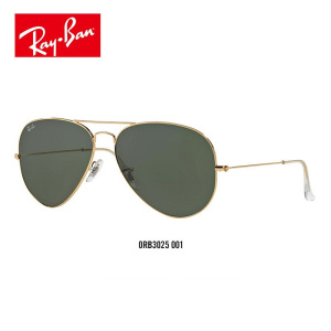 RayBan雷朋太阳镜墨镜蛤蟆镜时尚飞行员眼镜0RB3025 001 62 001金色镜框绿色镜片尺寸62