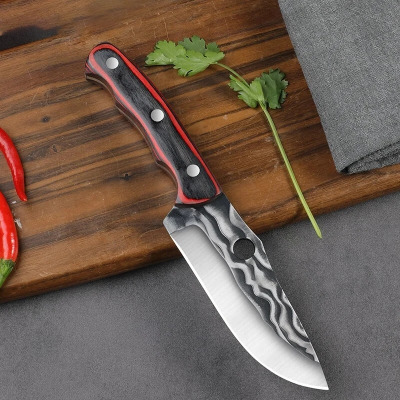 锻造剔骨多功能刀不锈钢锋利多用切肉刀便于携带多功能烤切刀7163