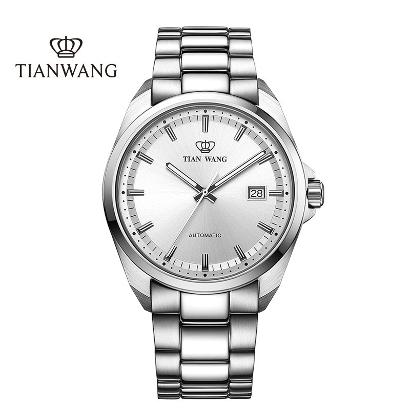 天王表(tianwang)手表 山河系列钢带机械表商务男士手表钟表5976