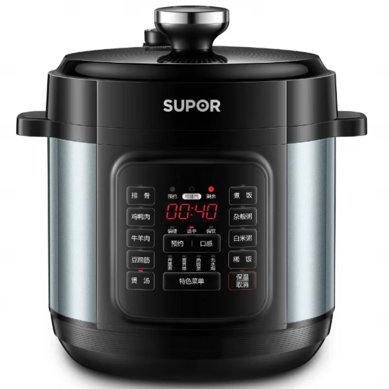 苏泊尔(SUPOR)电压力锅6L大容量 双胆智能预约压力煲SY-60YC6009Q [配双球釜内胆] 6L