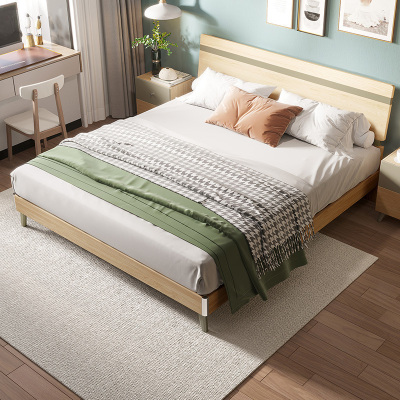 全友家居简约现代卧室家具套装北欧风1.8米1.5米双人床人造板板式床