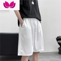 七斓日系复古七分短裤男过膝宽松夏季外穿潮牌工装裤ins薄款五分裤子