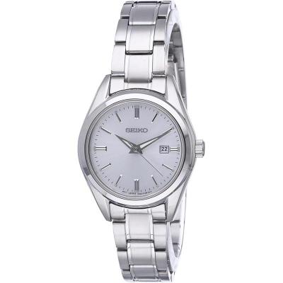 SEIKO女表日历防水100米石英腕表轻便时尚简约表盘