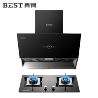 百得(BEST)华帝股份烟灶套装AC02+JD67B 20m³深潜直吸七重热净洗 手势智控4.3kW大火力天然气