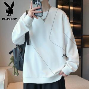 花花公子新款高品质卫衣男2025春季新款潮流青少年套头长袖学生单穿