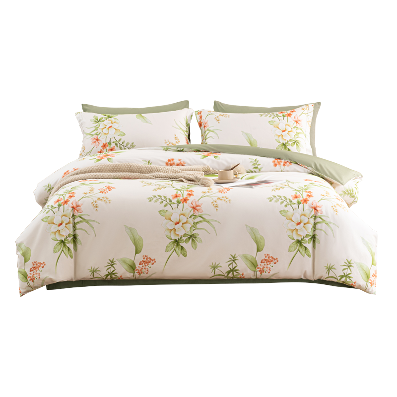 内野 UCHINO 四件套床品套件亲肤棉 可机洗春夏秋冬适用 HU-HY04M65 花间绮梦床品四件套