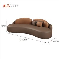 质凡酒店大堂大厅贵宾会所休息区洽谈沙发组合 长240沙发